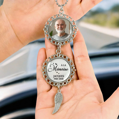 À la mémoire ... Pendentif en métal avec photo Cadeau de deuil