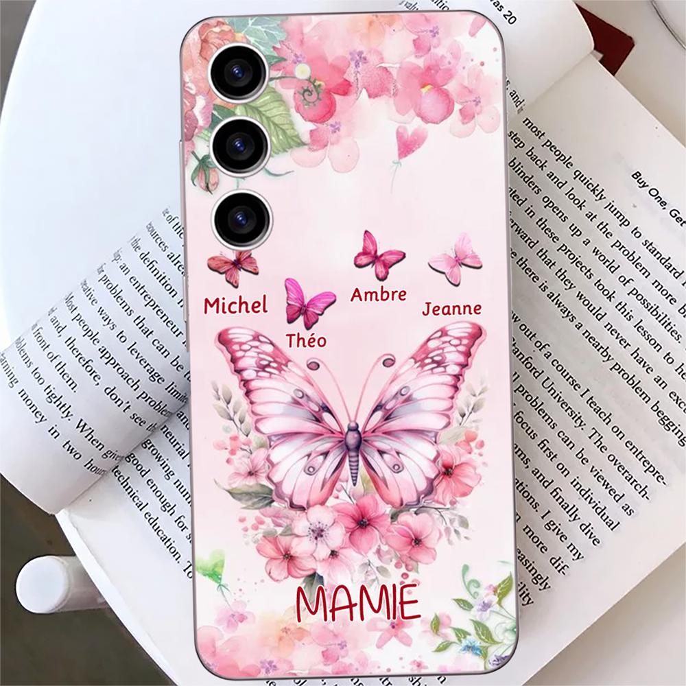 Papillon-étui de téléphone personnalisé pour iPhone et Samsung