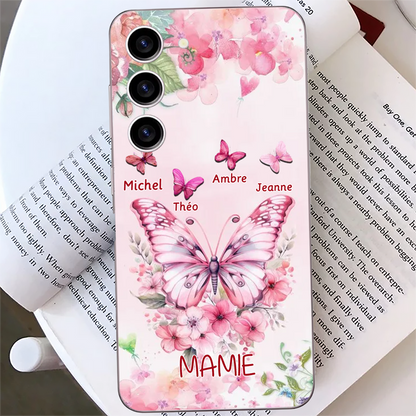 Papillon-étui de téléphone personnalisé pour iPhone et Samsung
