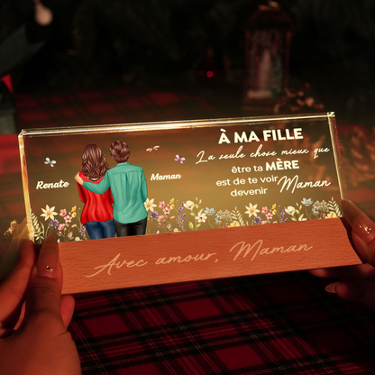 Lampe de nuit personnalisée pour la fille pour la fête des mères