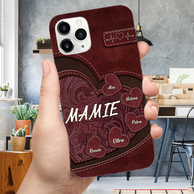 Coque de téléphone en silicone avec cœurs pour iPhone et Samsung