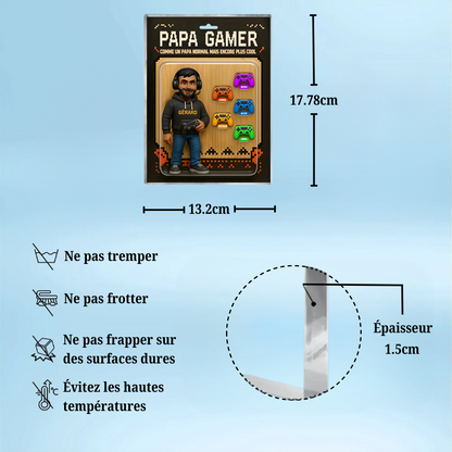 Bloc acrylique personnalisé Gamer Papa
