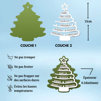 Arbre de Noël Pendentif de Noël avec nom Ornements personnalisés