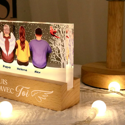 Toujours avec toi – Veilleuse personnalisée en mémoire d’un être cher