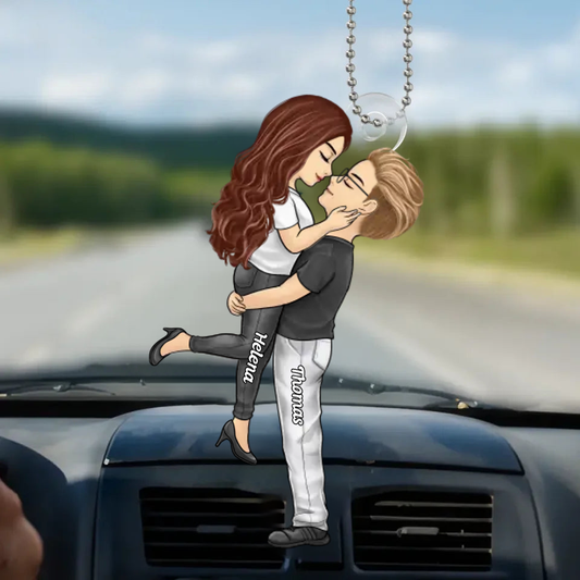 Pendentif de rétroviseur personnalisé pour couple
