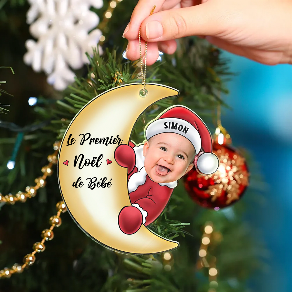 Bébé Premier Noël-Acrylique Photo Décorations de Noël