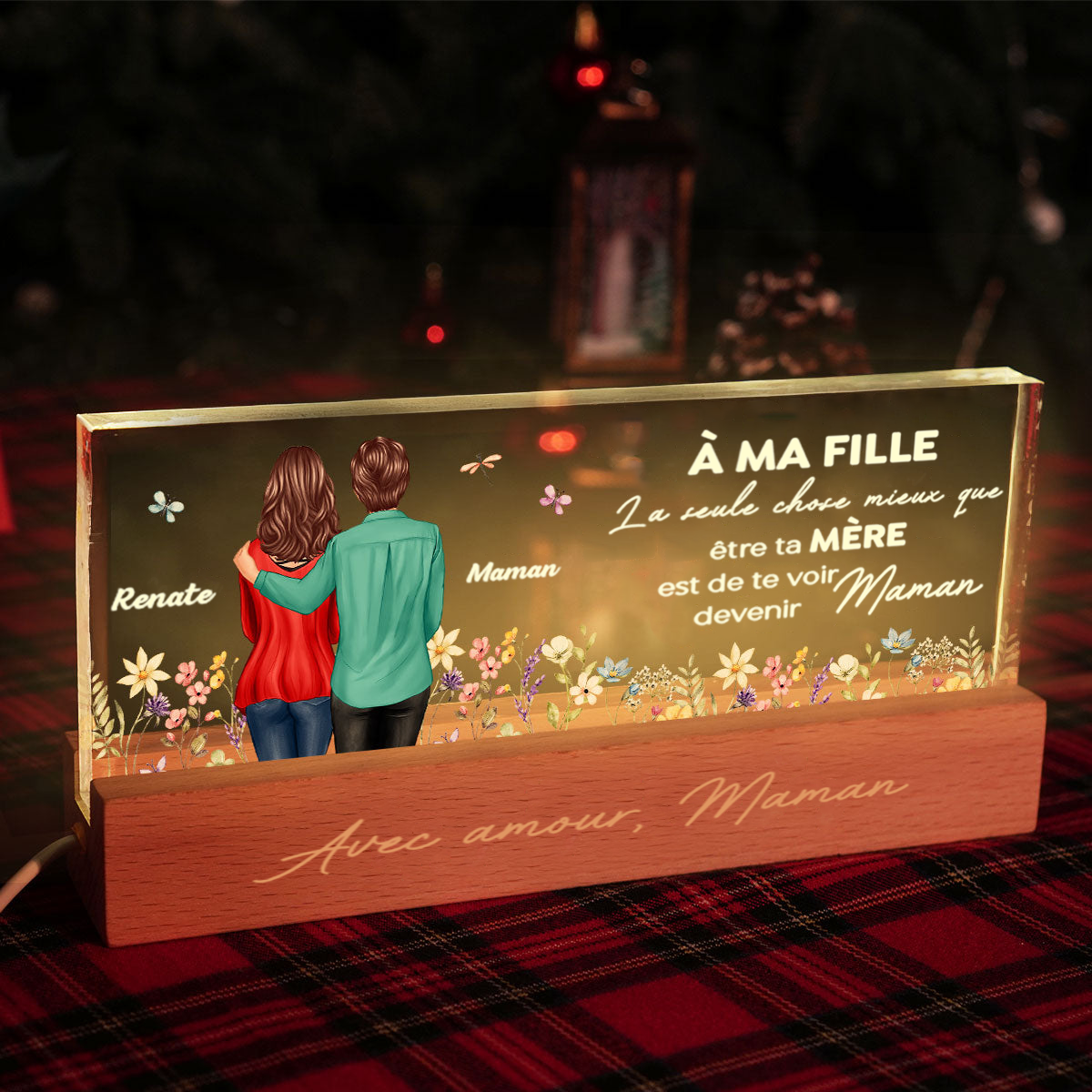 Lampe de nuit personnalisée pour la fille pour la fête des mères