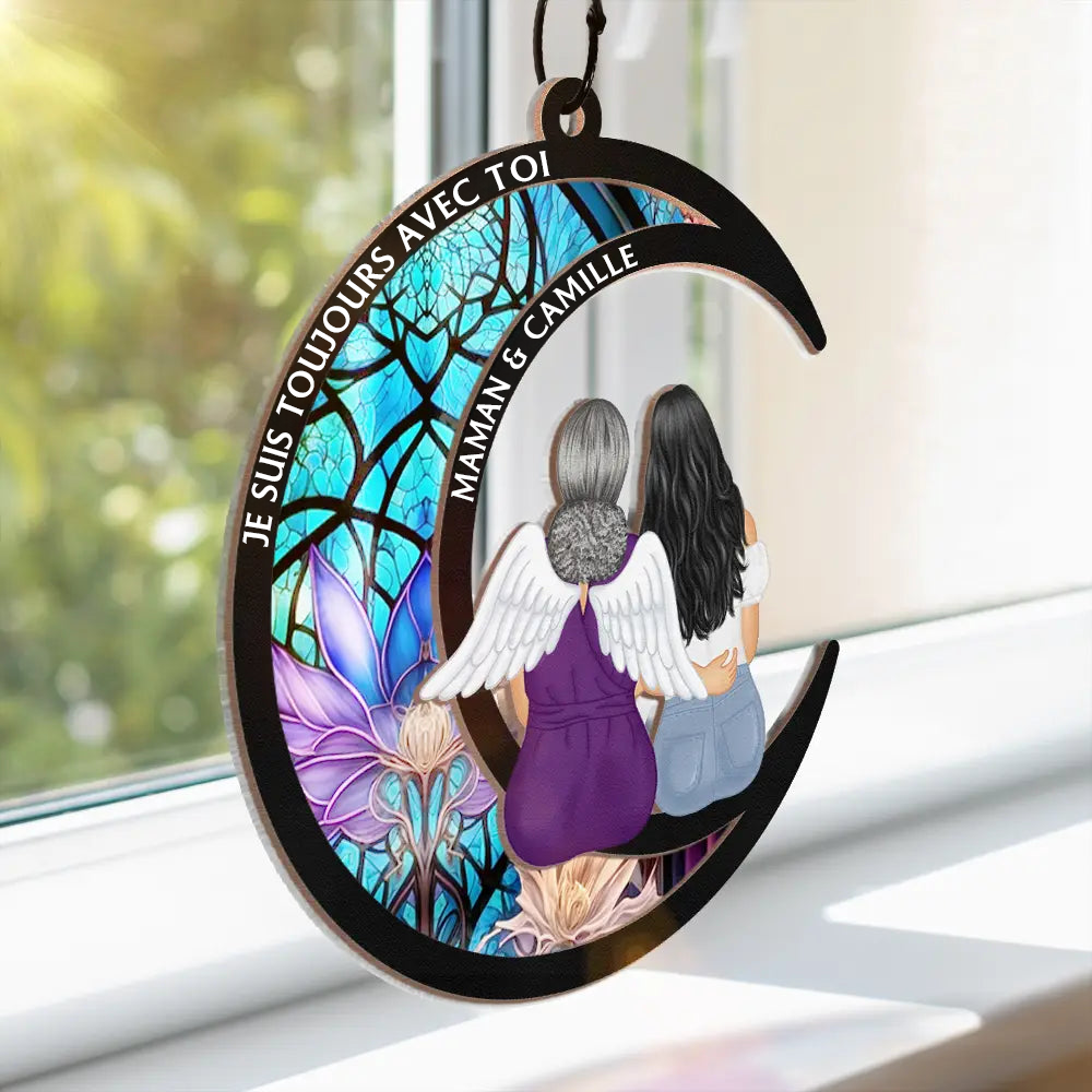Toujours avec toi – Attrape-soleil personnalisé avec motif de lune