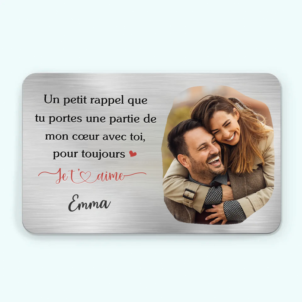 Une carte portefeuille souvenir avec photo Cadeau pour homme