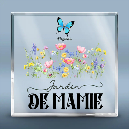 Plaque en acrylique avec papillons - Cadeau pour Mamie et Maman