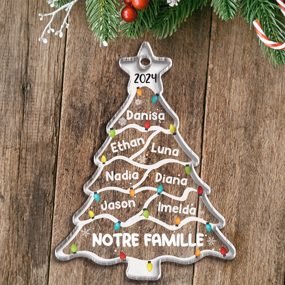 Arbre de famille - Ornement de Noël individuel