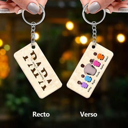 Cadeau pour Papa – Porte-clés acrylique personnalisé