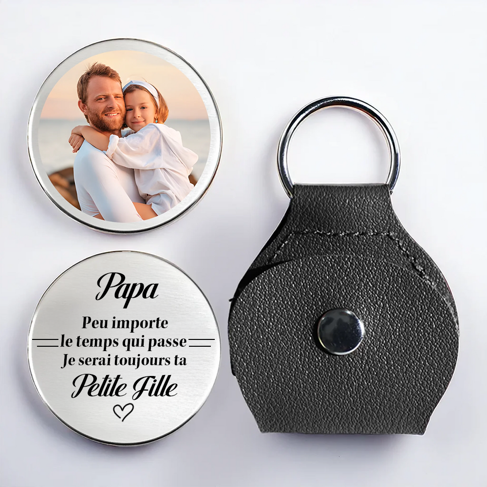 Toujours ta petite fille – Câlin de poche avec photo pour papa et maman