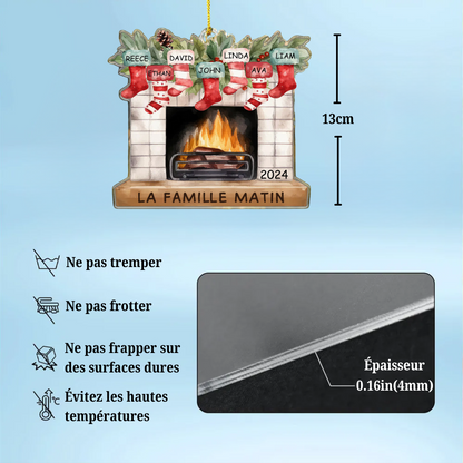 Chaussettes sur la cheminée-Décorations de Noël personnalisées