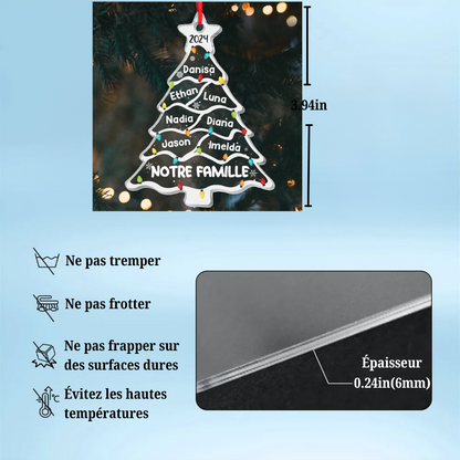 Arbre de famille - Ornement de Noël individuel