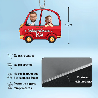 Ornement photo en acrylique – Pendentif personnalisé