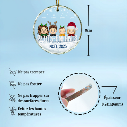 Orement de Noël avec enfants pour grand-mère, grand-père, papa et maman