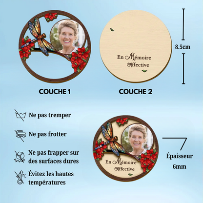 Clip pare-soleil personnalisé avec photo – Cadeau de deuil