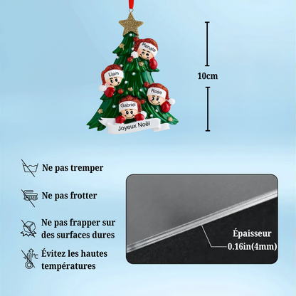 Décorations de Noël-Sapin de Noël avec visages 2-8 noms