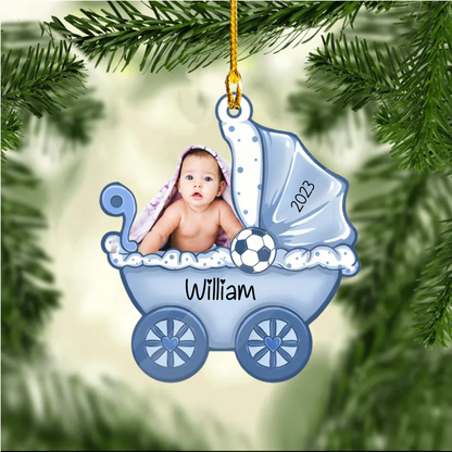 Poussette pour Bébé Photo Ornement de Noël