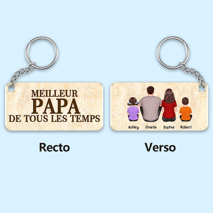 Cadeau pour Papa – Porte-clés acrylique personnalisé