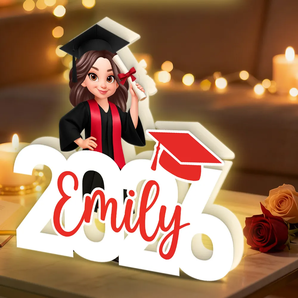 Promotion – Boîte lumineuse LED personnalisée – Cadeau de remise de diplôme