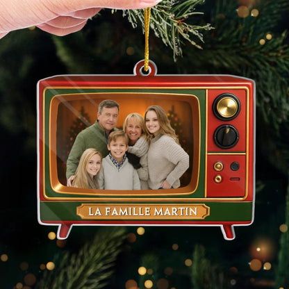 Orement photo en acrylique Décoration de Noël personnalisée avec télévision