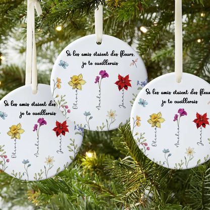 Ornement en céramique personnalisé – cadeau pour sœurs et meilleures amies
