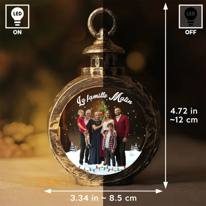 Ornements de lanterne photophore avec photo - Cadeau de Noël pour la famille