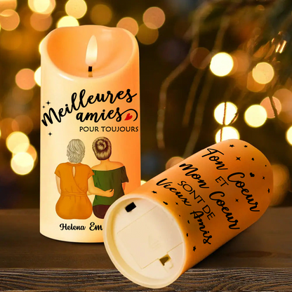 Meilleurs amis pour toujours – Bougie LED personnalisée avec 2 à 6 femmes