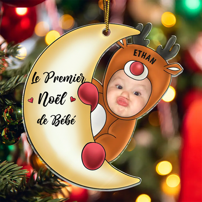Bébé Premier Noël-Acrylique Photo Décorations de Noël