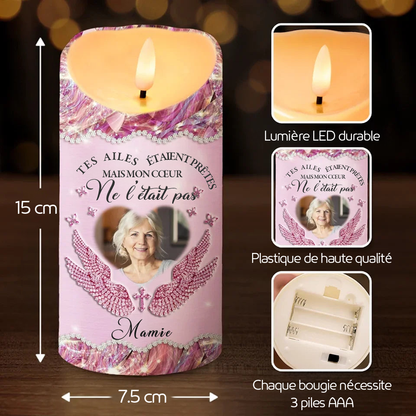 Bougie LED personnalisée avec impression couleur Bougie funéraire