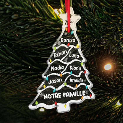 Arbre de famille - Ornement de Noël individuel