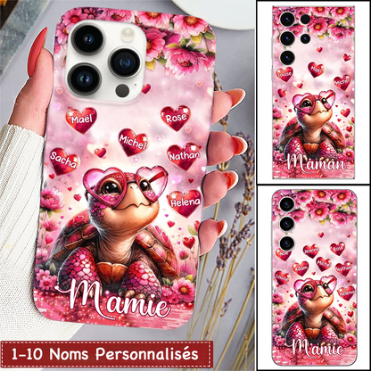 Tortue-étui de téléphone personnalisé pour iPhone et Samsung