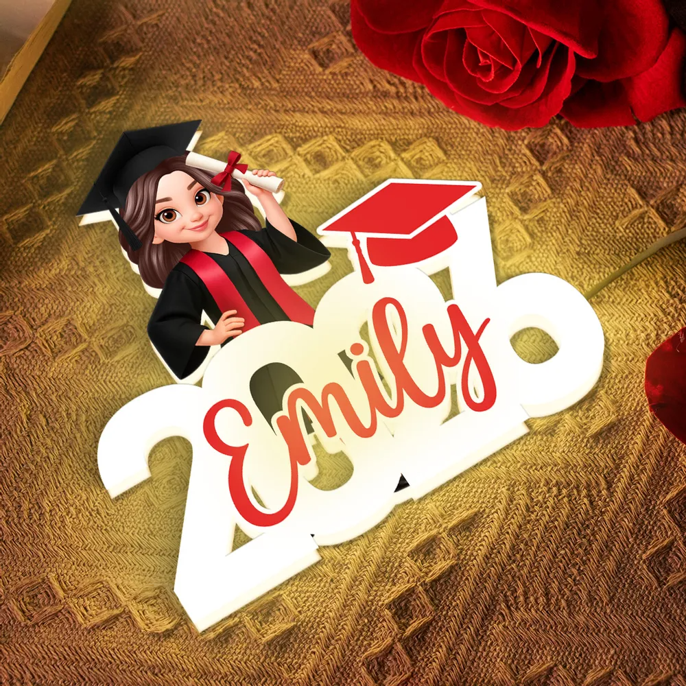 Promotion – Boîte lumineuse LED personnalisée – Cadeau de remise de diplôme