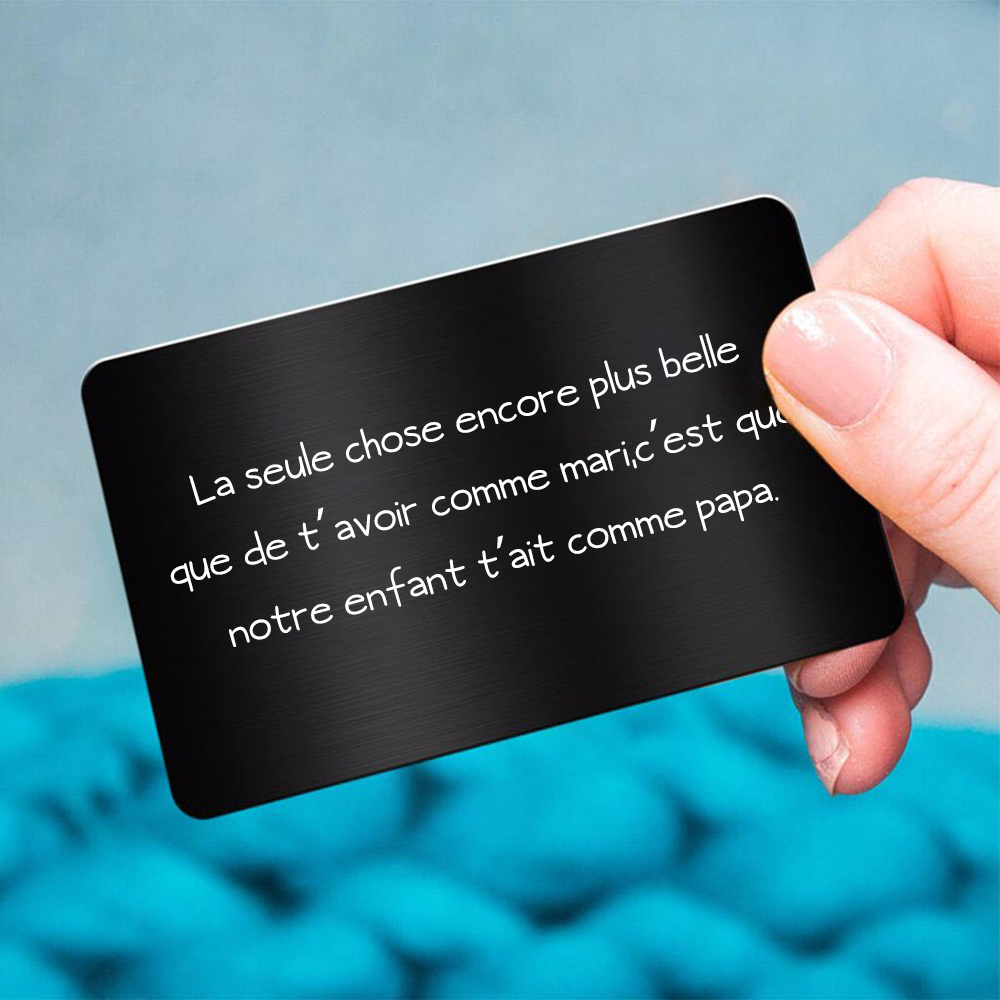 Carte portefeuille avec photo et texte Cadeau pour votre partenaire et votre papa