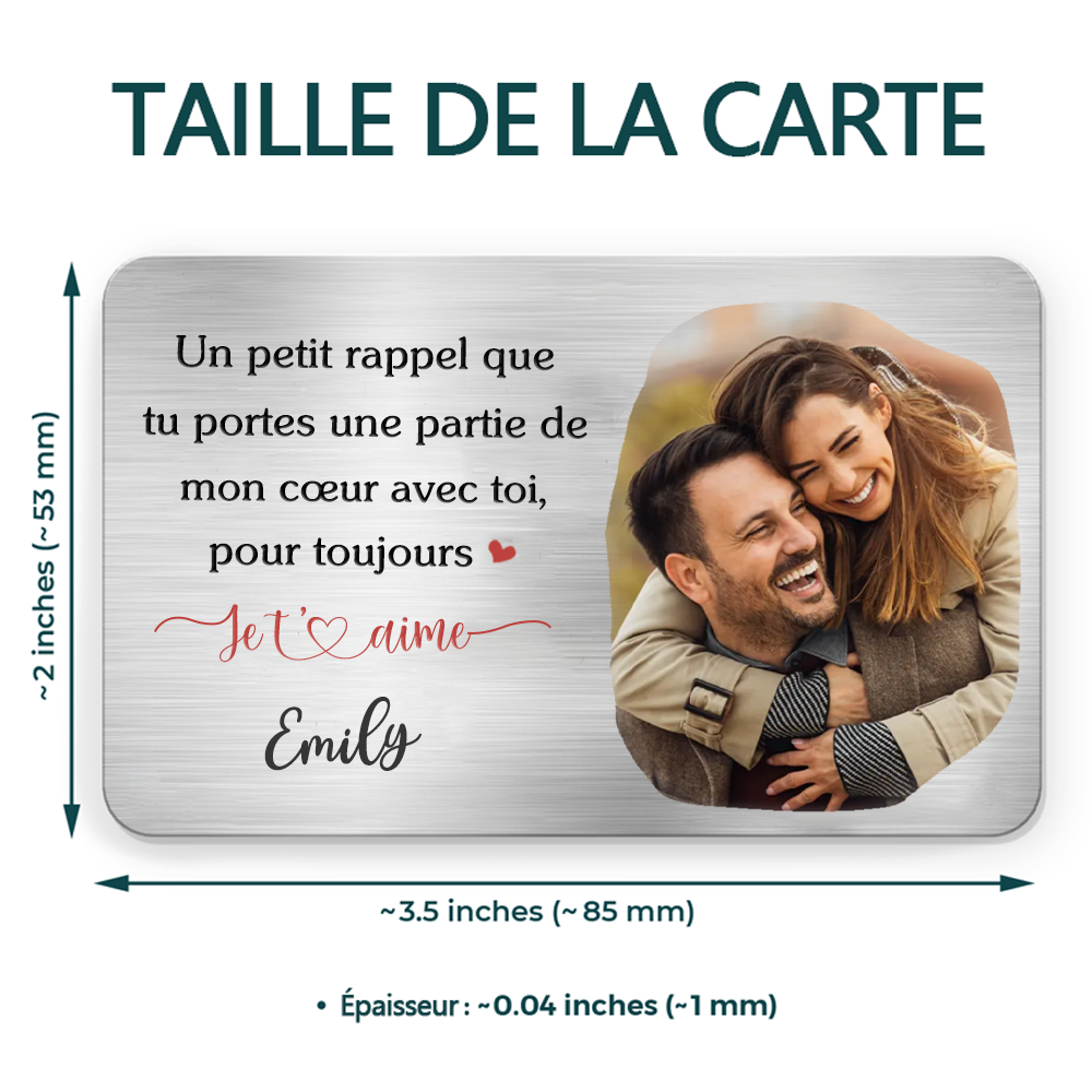 Une carte portefeuille souvenir avec photo Cadeau pour homme