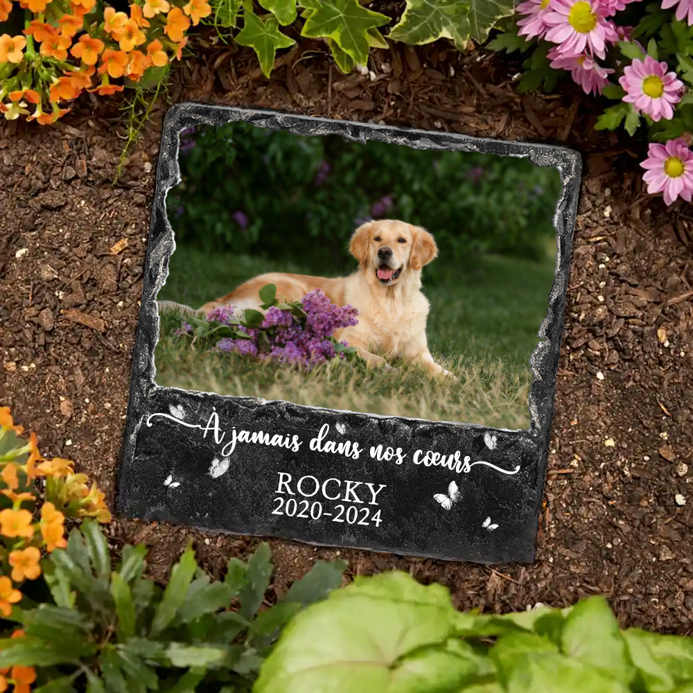 Plaque en ardoise personnalisée avec photo et message – Cadeau commémoratif