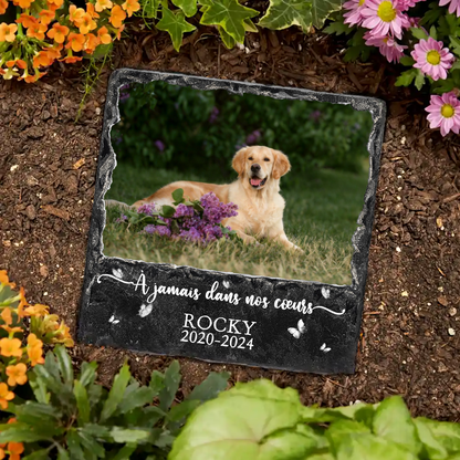 Plaque en ardoise personnalisée avec photo et message – Cadeau commémoratif