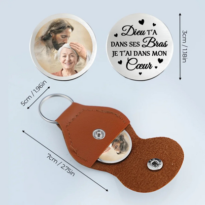 Le baiser de Dieu – Câlin de poche avec photo – Cadeau de deuil