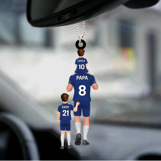 Orement en acrylique « L'équipe de foot de papa »