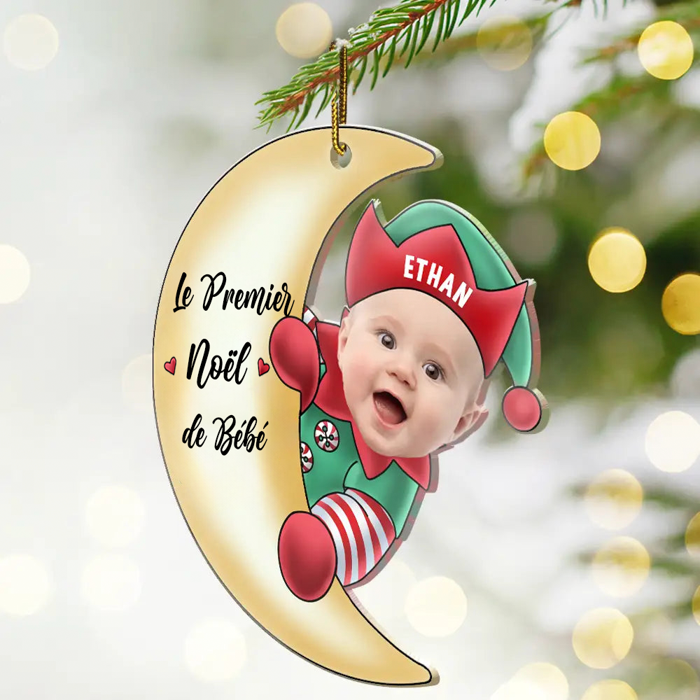 Bébé Premier Noël-Acrylique Photo Décorations de Noël