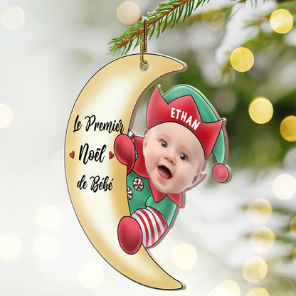 Bébé Premier Noël-Acrylique Photo Décorations de Noël