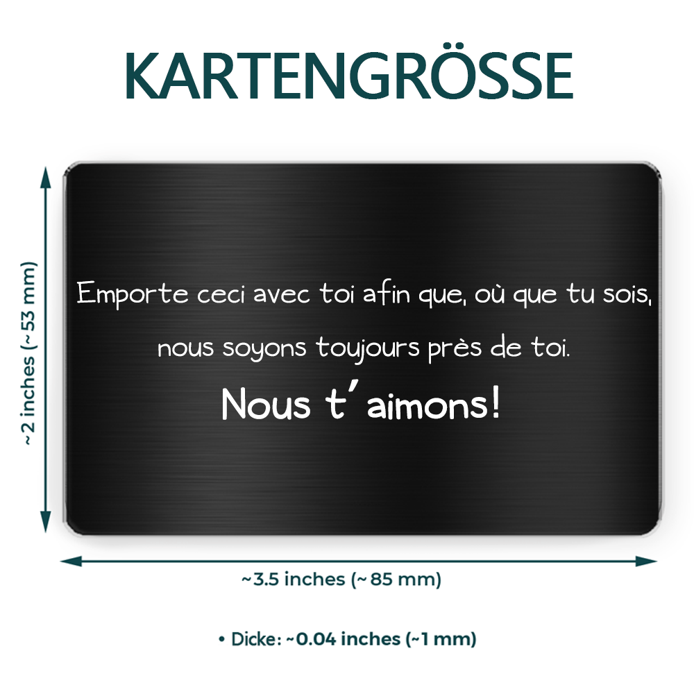 Carte portefeuille avec photo et texte Cadeau pour votre partenaire et votre papa