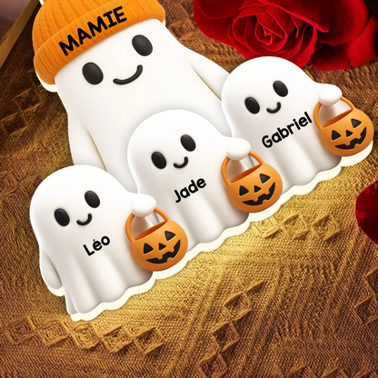 Boîte lumineuse personnalisée “Bouh” – Décoration d’Halloween pour Mamie