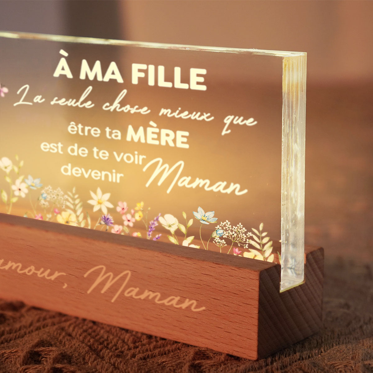 Lampe de nuit personnalisée pour la fille pour la fête des mères