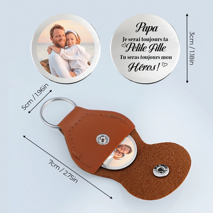 Toujours ta petite fille – Câlin de poche avec photo pour papa et maman