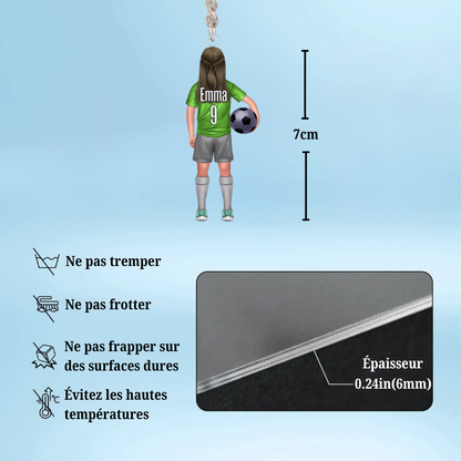 Enfant footballeur – Porte-clés personnalisé pour fils et fille
