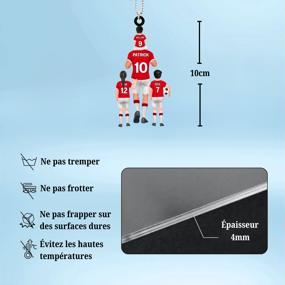 Orement en acrylique « L'équipe de foot de papa »