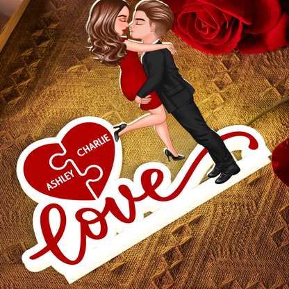LOVE - Boîte lumineuse LED personnalisée avec couple et noms Cadeau pour couple / couple LGBT